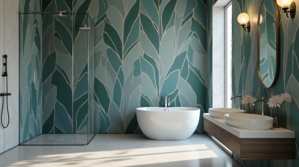 Panneaux muraux : style moderne pour une salle de bain durable