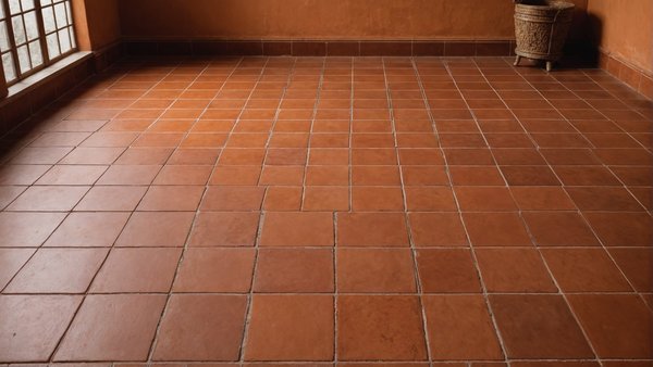 Couleurs d'intérieur éblouissantes avec des tomettes de terre cuite